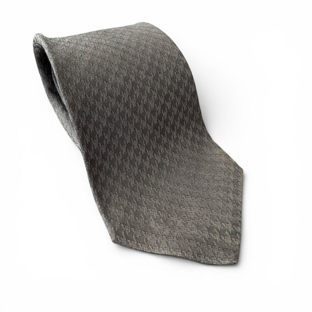 Emporio Armani Mens Silk Neck Tie Brown Woven Made in Italy VTG Classic Luxury